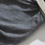 Buddha Stones Commute Retro DimGray Plaid Lantern Sleeve Cotton Linen Midi Dress With Pockets - image 5