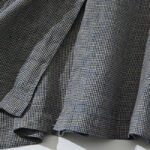 Buddha Stones Commute Retro DimGray Plaid Lantern Sleeve Cotton Linen Midi Dress With Pockets - image 9