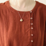 Buddha Stones Vintage OrangeRed Lace-Up Design Long Sleeve Cotton Maxi Dress With Pockets - image 8