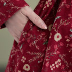 Buddha Stones Ethnic Printing Drawstring Long Sleeve Cotton Linen Maxi Dress With Pockets - image 16