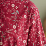 Buddha Stones Ethnic Printing Drawstring Long Sleeve Cotton Linen Maxi Dress With Pockets - image 14