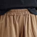 Buddha Stones Casual Plain Cotton Women's 7-8 Length Wide Leg Pants With Pockets - image 20