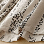 Buddha Stones Casual Vertical Printing Cotton Linen Women's Wide Leg Pants With Pockets - image 12