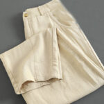 Buddha Stones Pure Color Buttons Women's Linen Pants With Pockets - image 12