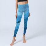 Buddha Stones Blue Waves Mountains Print Gym Leggings Women's Yoga Pants - image 6