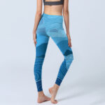 Buddha Stones Blue Waves Mountains Print Gym Leggings Women's Yoga Pants - image 5