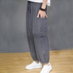 Buddha Stones Casual 7-8 Length Cropped Men's Harem Pants With Side Pockets - image 26
