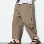 Buddha Stones Summer Side Frog-Button Design Men's Cotton Linen Pants With Pockets - image 16
