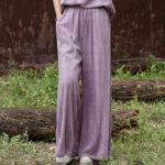 Buddha Stones Casual Tie-Dye Women's Linen Wide Leg Pants With Pockets - image 2