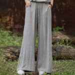 Buddha Stones Casual Tie-Dye Women's Linen Wide Leg Pants With Pockets - image 18