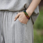 Buddha Stones Casual Tie-Dye Women's Linen Wide Leg Pants With Pockets - image 21