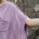 Buddha Stones Summer Tie-dye Linen V-Neck Short Sleeve Women's T-shirts - image 11