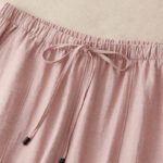 Buddha Stones Summer Drawstring Design Women's Wide Leg Pants With Pockets - image 2