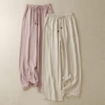 Buddha Stones Summer Drawstring Design Women's Wide Leg Pants With Pockets - image 16