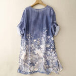 Buddha Stones White Flowers Crew Neck Cotton Half Sleeve Women's Shirt - image 2