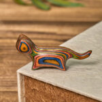 Buddha Stones Mini Rainbow Eucalyptus Walking Cat Carved Reduce Stress Decoration - image 2