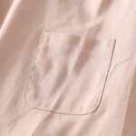 Buddha Stones Casual Daily Printing Lily Pattern Half Puff Sleeve Women's Cotton Linen Shirt - image 9
