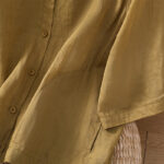 Buddha Stones Vintage Three Quarter Sleeve Cotton Linen Women's Shirt With Pockets - image 16