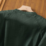 Buddha Stones Vintage Three Quarter Sleeve Cotton Linen Women's Shirt With Pockets - image 23