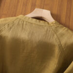 Buddha Stones Vintage Three Quarter Sleeve Cotton Linen Women's Shirt With Pockets - image 14