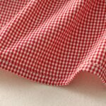 Buddha Stones Spring Plaid Ruffled Crew Neck Design Three Quarter Sleeve Cotton Women's Shirt - image 14