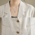 Buddha Stones Spring Casual Solid Color Long Sleeve Cotton Linen Women's Jacket With Pockets - image 5