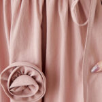 Buddha Stones Three-Dimensional Flower Design Ruffled Neck Cotton Linen Maxi Dress With Pockets - image 13