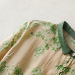 Buddha Stones Retro Printing Buttons Design Drawstring High Waist Cotton Midi Dress With Pockets - image 12