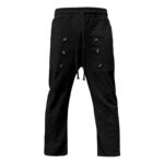 Buddha Stones Casual Plain Color Buttons Men's Cotton Pants With Pockets - image 14