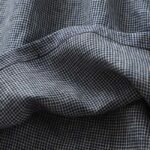 Buddha Stones Commute MidnightBlue Plaid Lace-Up Design Cotton Linen Midi Dress With Pockets - image 11
