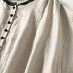 Buddha Stones Casual Vintage Buttons Design Women's Cotton Linen Coat With Pockets - image 6