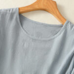 Buddha Stones 2pcs Plain Women's Short Sleeve Shirt Harem Pants Meditation Clothing Set - image 4