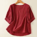 Buddha Stones 2pcs Plain Women's Short Sleeve Shirt Harem Pants Meditation Clothing Set - image 25