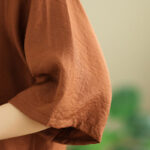 Buddha Stones 2pcs Casual Women's Stand Collar Shirt Loose Pants Meditation Clothing Set - image 7