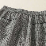 Buddha Stones Plaid Pattern Drawstring Women's Cotton Linen Harem Pants With Pockets - image 4