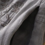 Buddha Stones Embroidered Pattern Women's Cotton Linen Harem Pants With Pockets - image 3