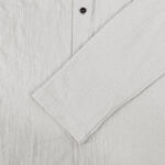 Buddha Stones Solid Color Long Sleeve Hooded Drawstring Buttons Linen Men's Shirt - image 9