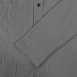 Buddha Stones Solid Color Long Sleeve Hooded Drawstring Buttons Linen Men's Shirt - image 16