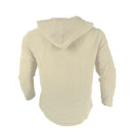 Buddha Stones Solid Color Long Sleeve Hooded Drawstring Buttons Linen Men's Shirt - image 27