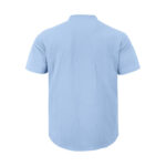 Buddha Stones Solid Summer Short Sleeve Half Buttons Linen Men's Shirt - image 21