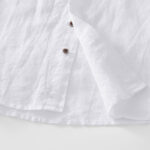 Buddha Stones Summer Buttons Short Sleeve Ramie Linen Cotton Men's Shirt - image 13