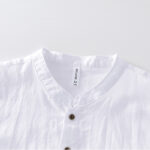 Buddha Stones Summer Buttons Short Sleeve Ramie Linen Cotton Men's Shirt - image 9