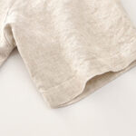 Buddha Stones Solid Summer Short Sleeve Buttons Linen Men's Shirt With Pockets - image 7