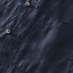 Buddha Stones Solid Summer Short Sleeve Buttons Linen Men's Shirt With Pockets - image 20