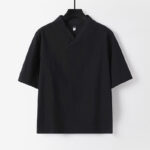 Buddha Stones 2Pcs V-Neck Cotton Half Sleeve Shirt Pants With Pockets Men's Meditation Cloth Set - image 18