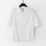 Buddha Stones 2Pcs V-Neck Cotton Half Sleeve Shirt Pants With Pockets Men's Meditation Cloth Set - image 6