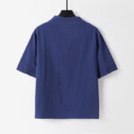 Buddha Stones 2Pcs V-Neck Cotton Half Sleeve Shirt Pants With Pockets Men's Meditation Cloth Set - image 3