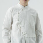Buddha Stones Vintage Chinese Frog-Button Cotton Long Sleeve Men's Shirt - image 9