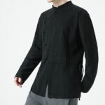 Buddha Stones Vintage Chinese Frog-Button Cotton Long Sleeve Men's Shirt - image 16