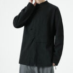Buddha Stones Vintage Chinese Frog-Button Cotton Long Sleeve Men's Shirt - image 13
